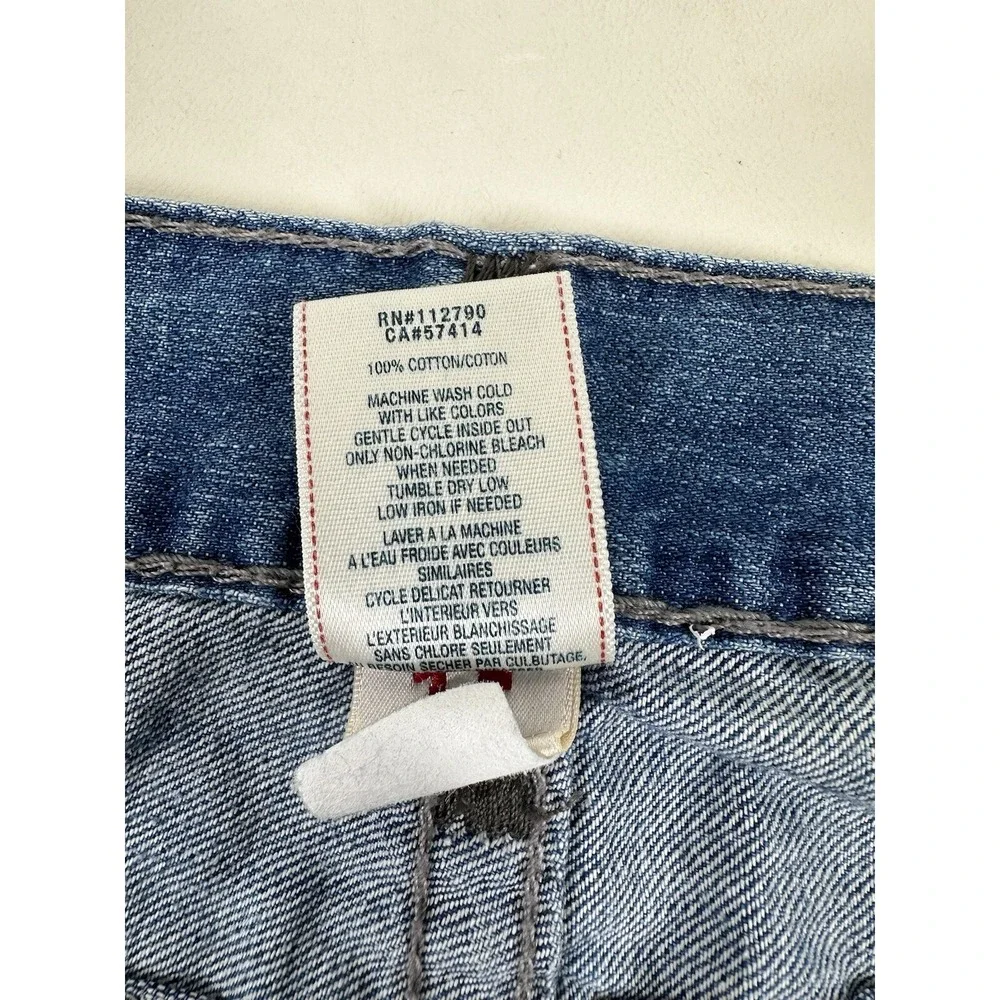 True Religion Jeans Mens 40x30‎ Ricky Super T Flap Pockets Blue HEMMED